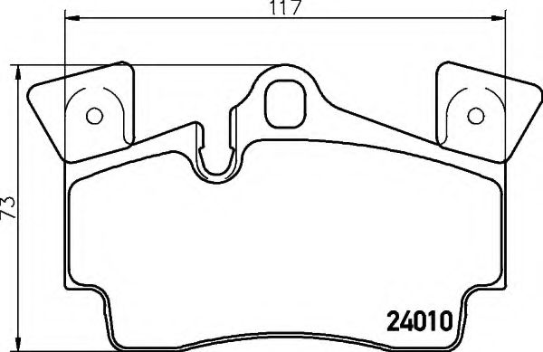 HELLA - 8DB 355 011-471 - Комплект тормозных колодок, дисковый тормоз (Тормозная система)