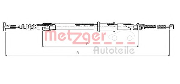 METZGER - 631.10 - Трос, стояночная тормозная система (Тормозная система)