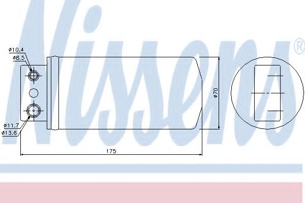 NISSENS - 95058 - Осушитель, кондиционер (Кондиционер)