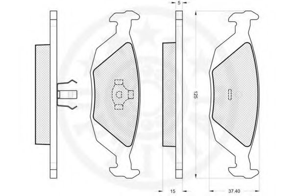 OPTIMAL - 12051 - Комплект тормозных колодок, дисковый тормоз (Тормозная система)