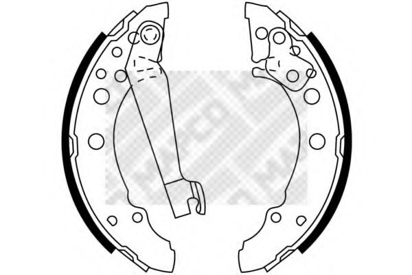 MAPCO - 8772 - Комплект тормозных колодок (Тормозная система)