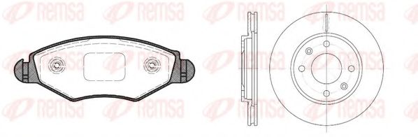 REMSA - 8643.03 - Комплект тормозов, дисковый тормозной механизм (Тормозная система)