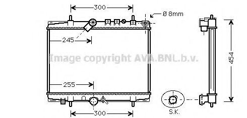 AVA QUALITY COOLING - PE2202 - Радиатор, охлаждение двигателя (Охлаждение)