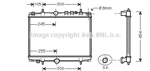 AVA QUALITY COOLING - PE2234 - Радиатор, охлаждение двигателя (Охлаждение)