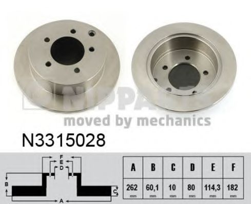 NIPPARTS - N3315028 - Тормозной диск (Тормозная система)