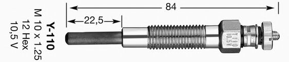 NGK - 6825 - Свеча накаливания (Система накаливания)