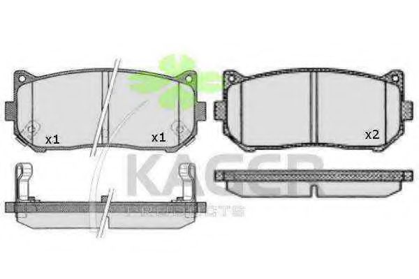 KAGER - 35-0679 - Комплект тормозных колодок, дисковый тормоз