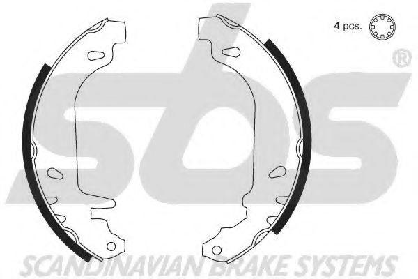 SBS - 18492739476 - Комплект тормозных колодок (Тормозная система)