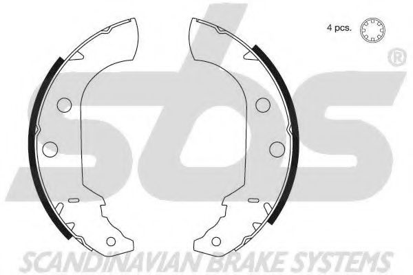 SBS - 18492799489 - Комплект тормозных колодок (Тормозная система)