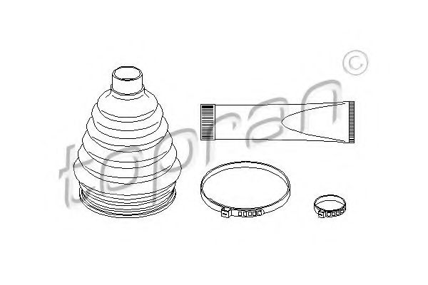 TOPRAN - 721 309 - Комплект пылника, приводной вал (Привод колеса)