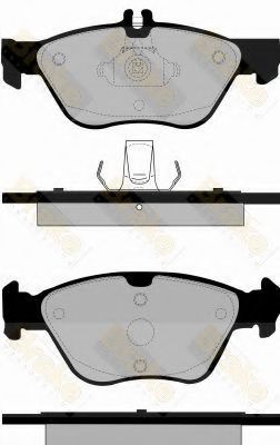 BRAKE ENGINEERING - PA1106 - Комплект тормозных колодок, дисковый тормоз (Тормозная система)