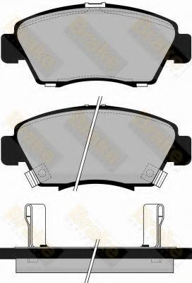 BRAKE ENGINEERING - PA743 - Комплект тормозных колодок, дисковый тормоз (Тормозная система)