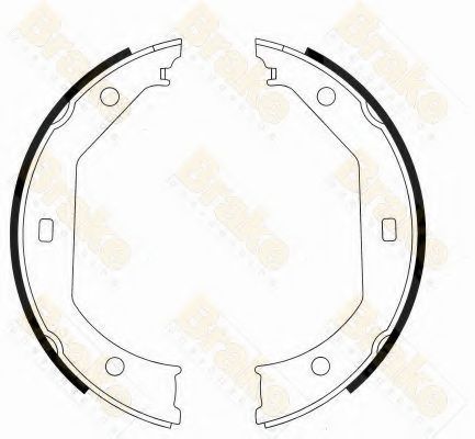 BRAKE ENGINEERING - SH2549 - Комплект тормозных колодок, стояночная тормозная система (Тормозная система)