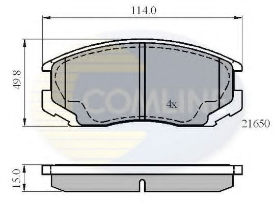 COMLINE - CBP0415 - Комплект тормозных колодок, дисковый тормоз (Тормозная система)