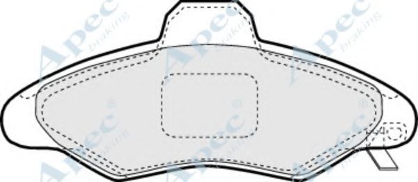 APEC BRAKING - PAD1021 - Комплект тормозных колодок, дисковый тормоз (Тормозная система)