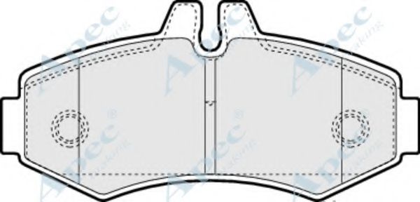 APEC BRAKING - PAD1074 - Комплект тормозных колодок, дисковый тормоз (Тормозная система)