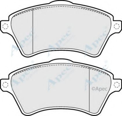 APEC BRAKING - PAD1208 - Комплект тормозных колодок, дисковый тормоз (Тормозная система)