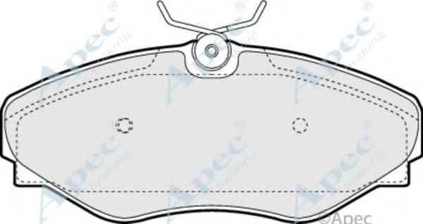 APEC BRAKING - PAD1272 - Комплект тормозных колодок, дисковый тормоз (Тормозная система)