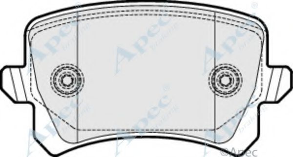 APEC BRAKING - PAD1654 - Комплект тормозных колодок, дисковый тормоз (Тормозная система)