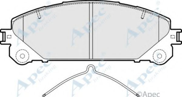 APEC BRAKING - PAD1853 - Комплект тормозных колодок, дисковый тормоз (Тормозная система)