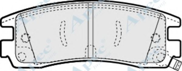 APEC BRAKING - PAD989 - Комплект тормозных колодок, дисковый тормоз (Тормозная система)