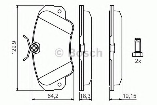 BOSCH - 0 986 460 939 - Комплект тормозных колодок, дисковый тормоз (Тормозная система)