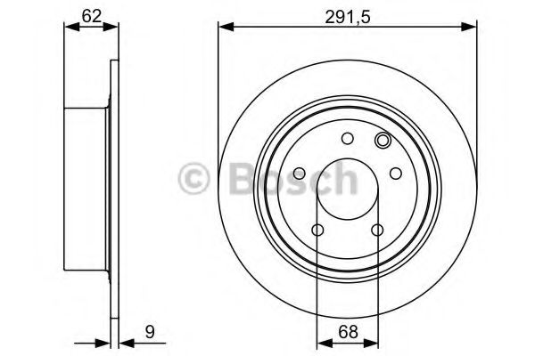 BOSCH - 0 986 479 362 - Тормозной диск (Тормозная система)