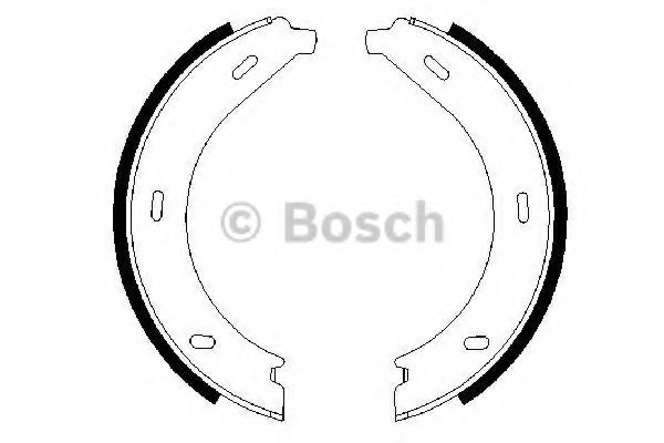 BOSCH - 0 986 487 605 - Комплект тормозных колодок, стояночная тормозная система (Тормозная система)