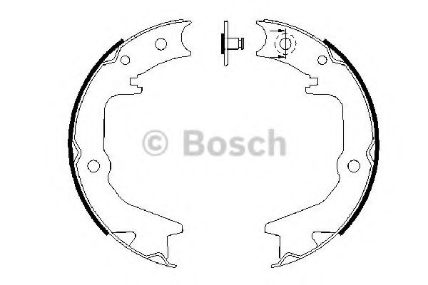 BOSCH - 0 986 487 685 - Комплект тормозных колодок, стояночная тормозная система (Тормозная система)