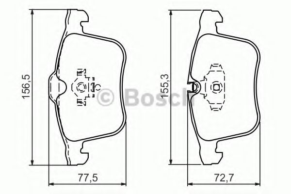 BOSCH - 0 986 494 280 - Комплект тормозных колодок, дисковый тормоз (Тормозная система)