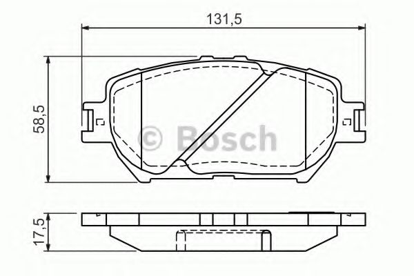 BOSCH - 0 986 494 363 - Комплект тормозных колодок, дисковый тормоз (Тормозная система)