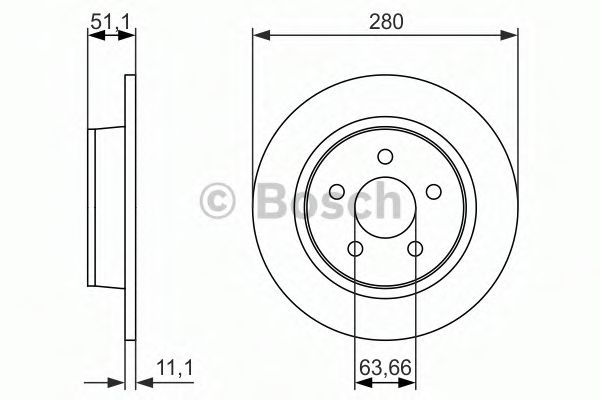 BOSCH - 0 986 479 762 - Тормозной диск (Тормозная система)