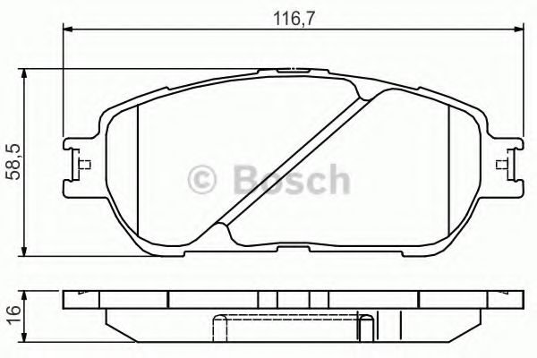 BOSCH - 0 986 495 160 - Комплект тормозных колодок, дисковый тормоз (Тормозная система)