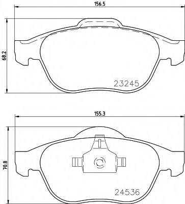 HELLA PAGID - 8DB 355 009-101 - Комплект тормозных колодок, дисковый тормоз (Тормозная система)