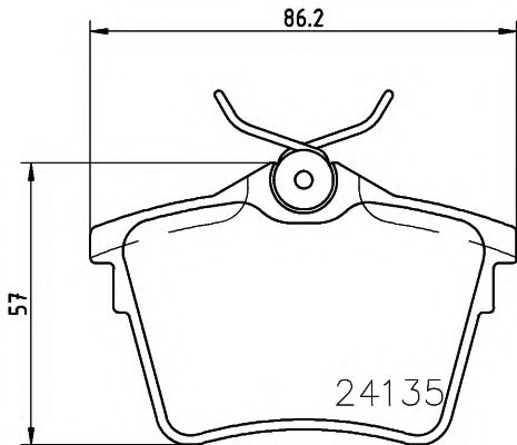 HELLA PAGID - 8DB 355 011-501 - Комплект тормозных колодок, дисковый тормоз (Тормозная система)