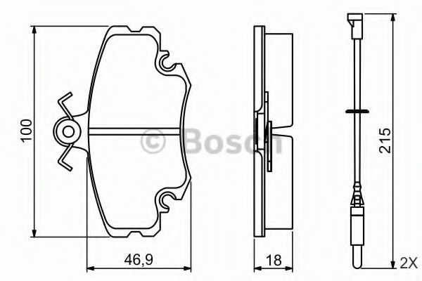 BOSCH - 0 986 495 212 - Комплект тормозных колодок, дисковый тормоз (Тормозная система)