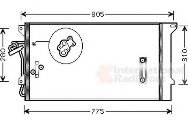 VAN WEZEL - 58005244 - Конденсатор, кондиционер (Кондиционер)