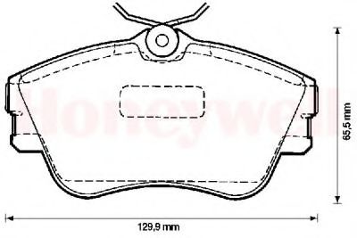 BENDIX - 571847B - Комплект тормозных колодок, дисковый тормоз