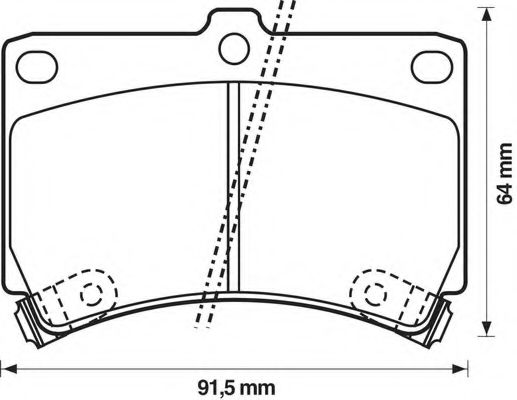 BENDIX - 572145B - Комплект тормозных колодок, дисковый тормоз