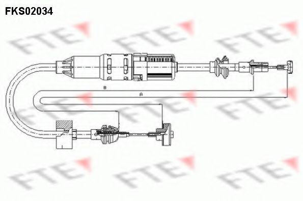 FTE - FKS02034 - Трос, управление сцеплением (Система сцепления)
