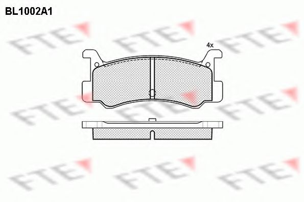 FTE - BL1002A1 - Комплект тормозных колодок, дисковый тормоз (Тормозная система)