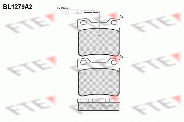 FTE - BL1279A2 - Комплект тормозных колодок, дисковый тормоз (Тормозная система)