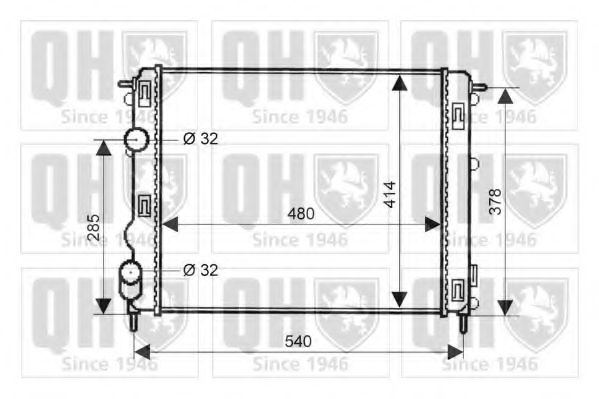 QUINTON HAZELL - QER2063 - Радиатор, охлаждение двигателя (Охлаждение)