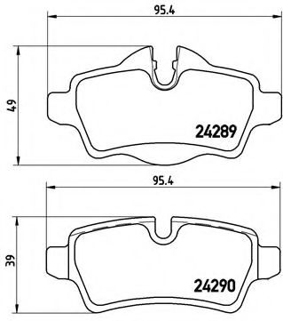 BREMBO - P 06 052 - Комплект тормозных колодок, дисковый тормоз (Тормозная система)