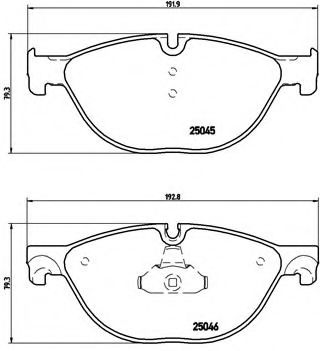 BREMBO - P 06 076 - Комплект тормозных колодок, дисковый тормоз (Тормозная система)