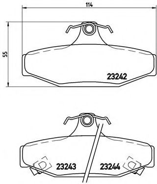 BREMBO - P 15 004 - Комплект тормозных колодок, дисковый тормоз (Тормозная система)