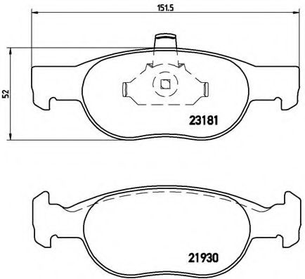 BREMBO - P 23 125 - Комплект тормозных колодок, дисковый тормоз (Тормозная система)