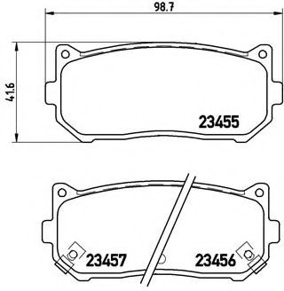 BREMBO - P 30 008 - Комплект тормозных колодок, дисковый тормоз (Тормозная система)