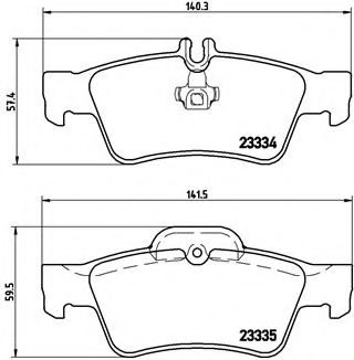 BREMBO - P 50 052 - Комплект тормозных колодок, дисковый тормоз (Тормозная система)