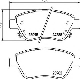 BREMBO - P 59 081 - Комплект тормозных колодок, дисковый тормоз (Тормозная система)